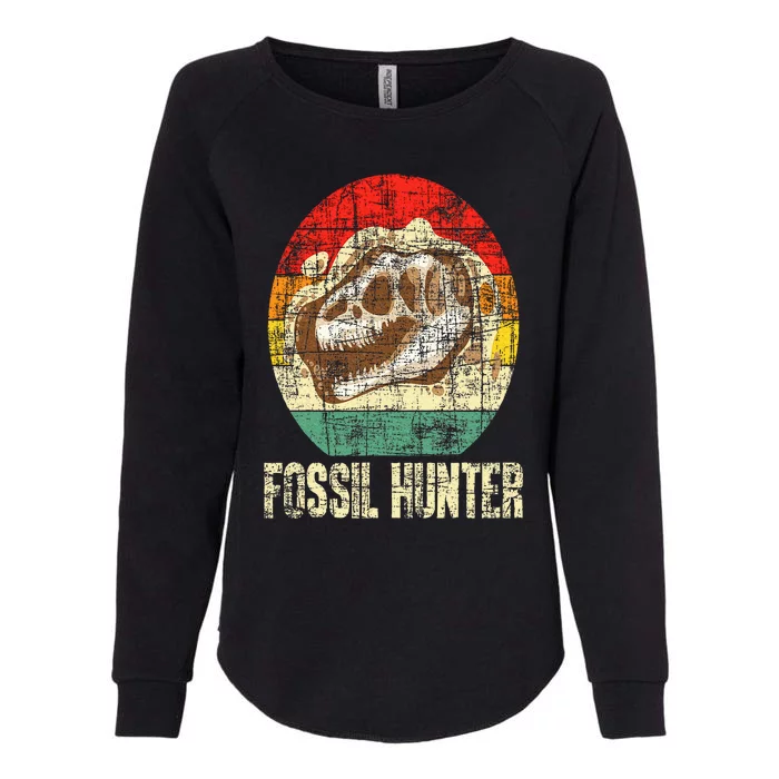 Fossil Hunter Retro Paleontologist Paleontology Womens California Wash Sweatshirt