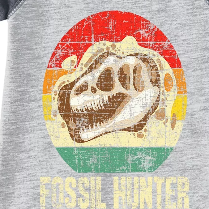 Fossil Hunter Retro Paleontologist Paleontology Infant Baby Jersey Bodysuit