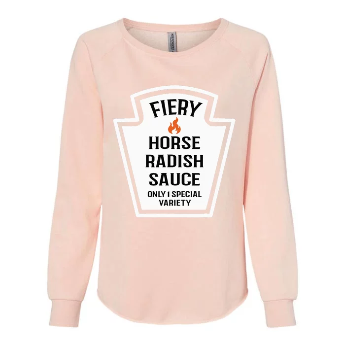 Fiery Horse Radish Sauce Group Condiment Family Matching Womens California Wash Sweatshirt