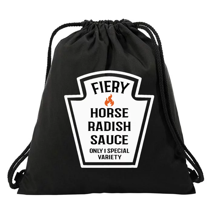 Fiery Horse Radish Sauce Group Condiment Family Matching Drawstring Bag