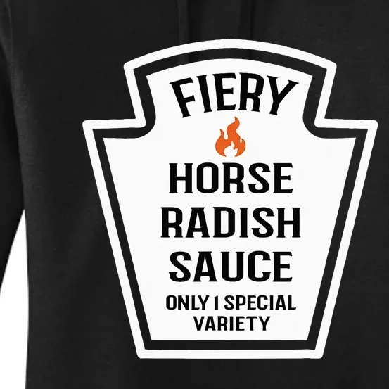 Fiery Horse Radish Sauce Group Condiment Family Matching Women's Pullover Hoodie