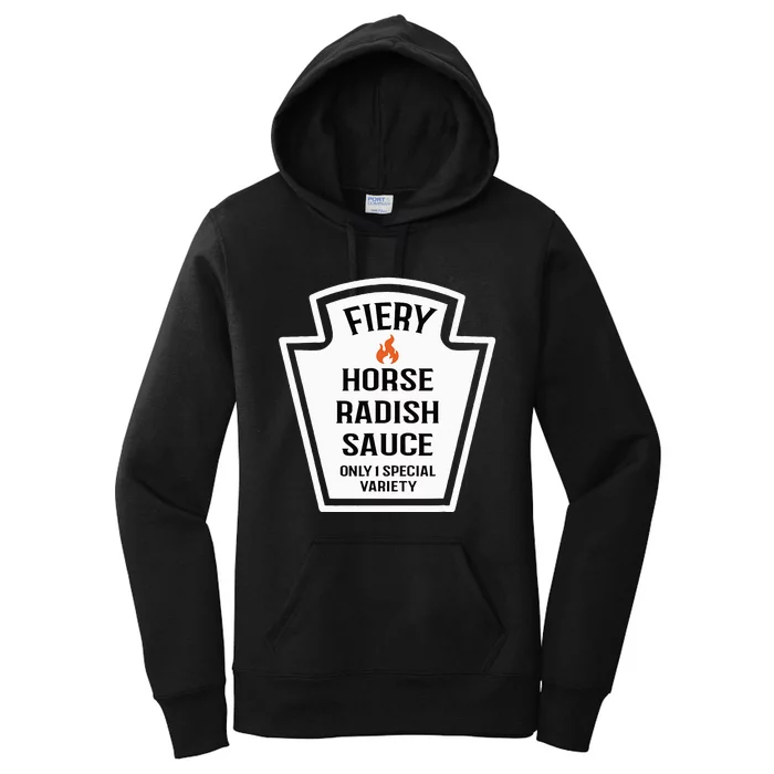 Fiery Horse Radish Sauce Group Condiment Family Matching Women's Pullover Hoodie