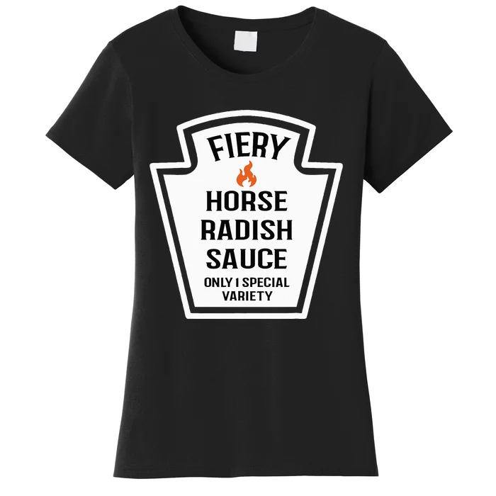 Fiery Horse Radish Sauce Group Condiment Family Matching Women's T-Shirt