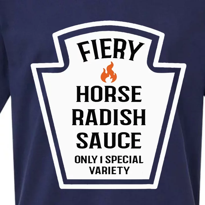 Fiery Horse Radish Sauce Group Condiment Family Matching Sueded Cloud Jersey T-Shirt