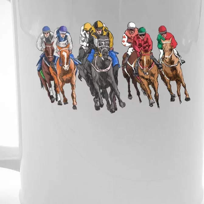 Funny Horse Racing Jockey Racer Derby Rider Race Track Funny Gift Front & Back Beer Stein