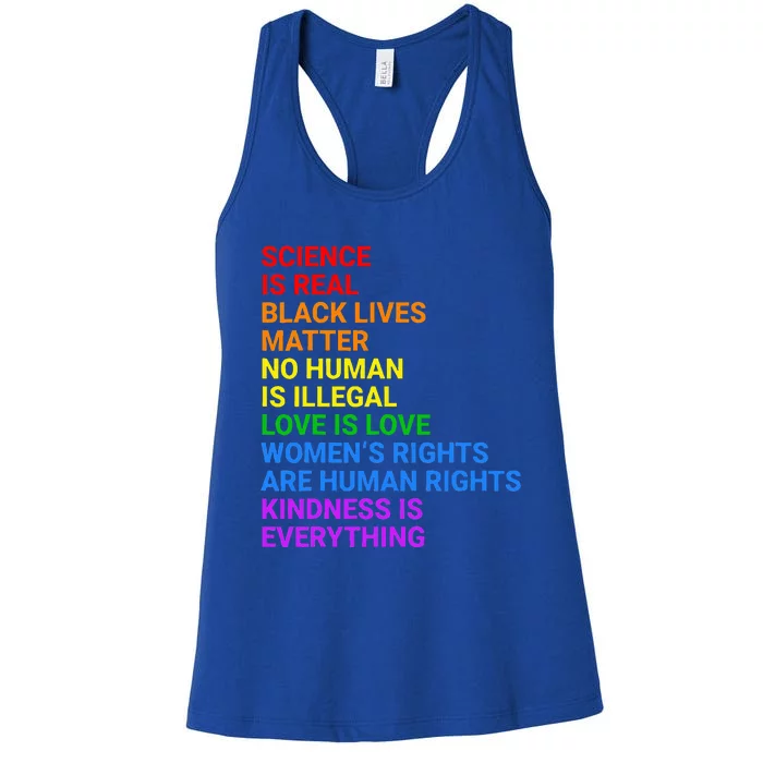 Flag Human Rights & Gay Rights Lgbtq+ Pride Women's Racerback Tank