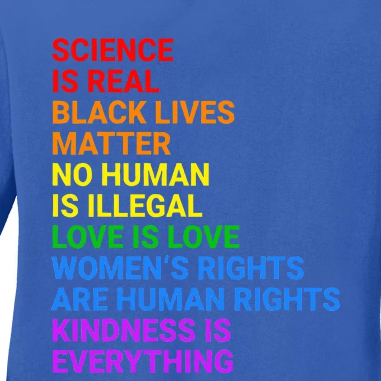 Flag Human Rights & Gay Rights Lgbtq+ Pride Ladies Long Sleeve Shirt