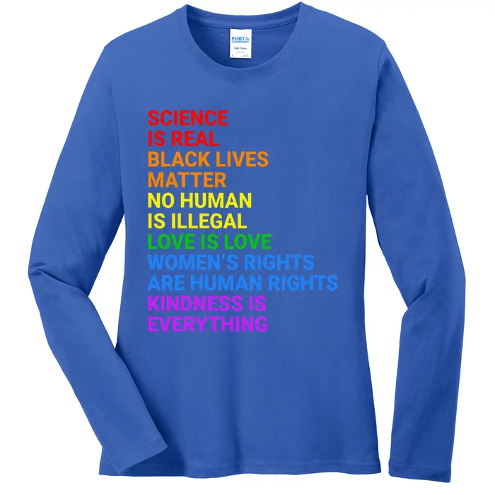 Flag Human Rights & Gay Rights Lgbtq+ Pride Ladies Long Sleeve Shirt