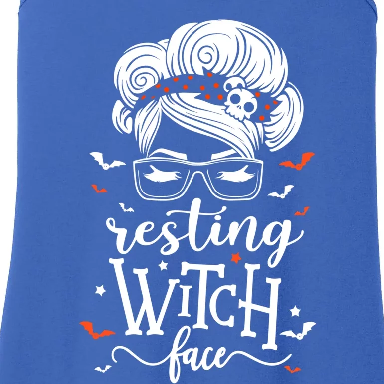 Funny Halloween Resting Witch Face Cute Gift Ladies Essential Tank