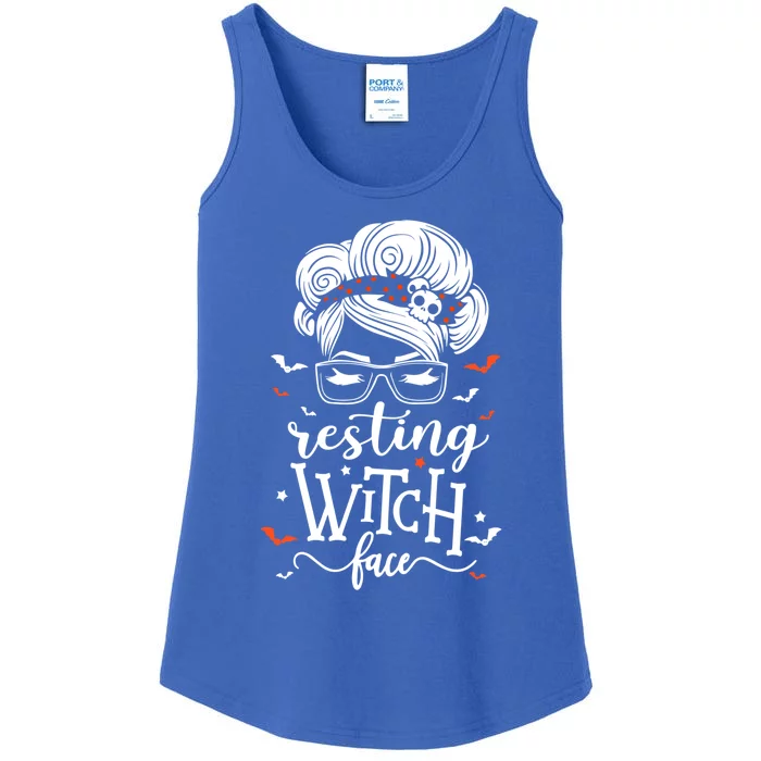 Funny Halloween Resting Witch Face Cute Gift Ladies Essential Tank