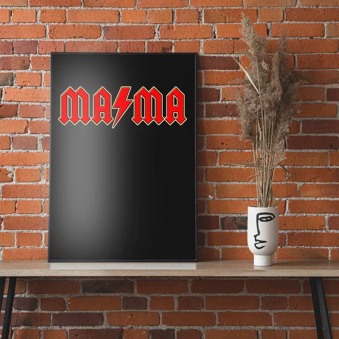 Funny Hard Rock Mom Mothers Rock Music Band Gift MAMA Poster