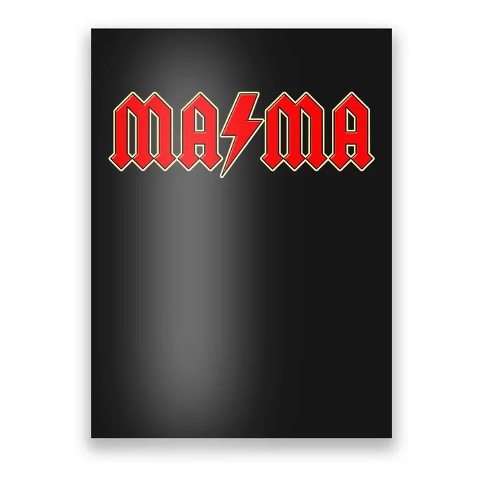 Funny Hard Rock Mom Mothers Rock Music Band Gift MAMA Poster