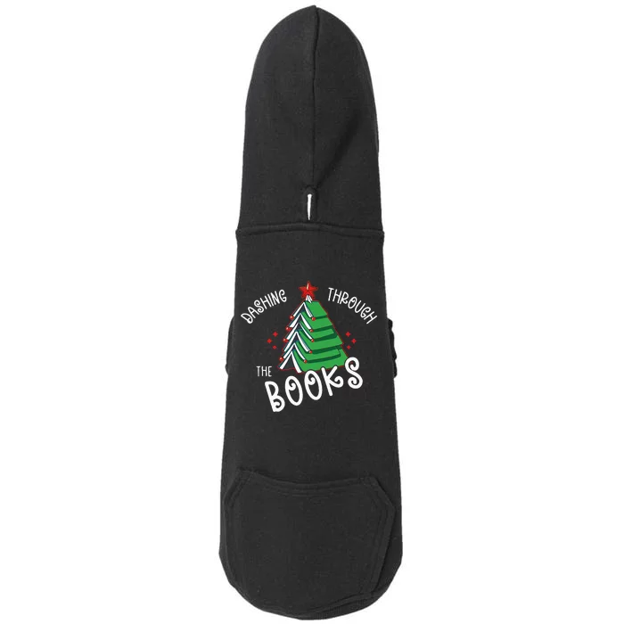 Festive Holiday Reading Decor Doggie 3-End Fleece Hoodie