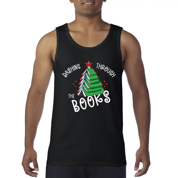 Festive Holiday Reading Decor Tank Top