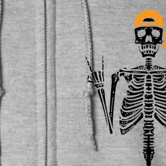 Funny Halloween Rocker Skeleton Hand Rock On Costume Cute Gift Full Zip Hoodie