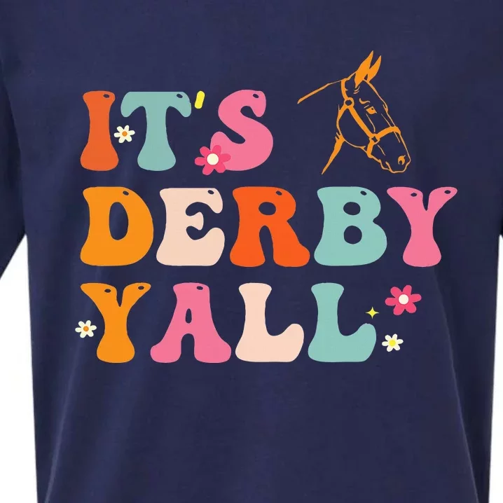 Funny Horse Racing ItS Derby Yall Sueded Cloud Jersey T-Shirt