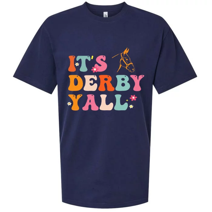 Funny Horse Racing ItS Derby Yall Sueded Cloud Jersey T-Shirt