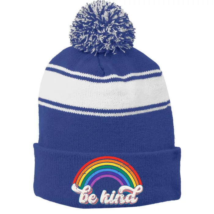 Flag Human Rights Women & Gay Rights Lgbtq+ Pride Stripe Pom Pom Beanie