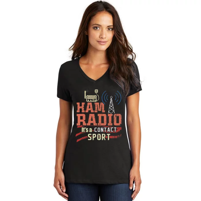 Funny Ham Radio operator Women's V-Neck T-Shirt