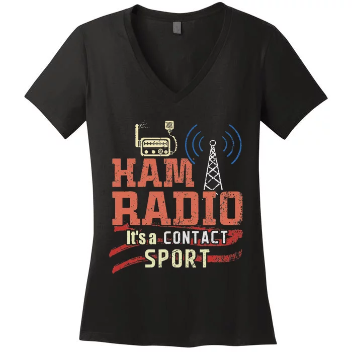 Funny Ham Radio operator Women's V-Neck T-Shirt