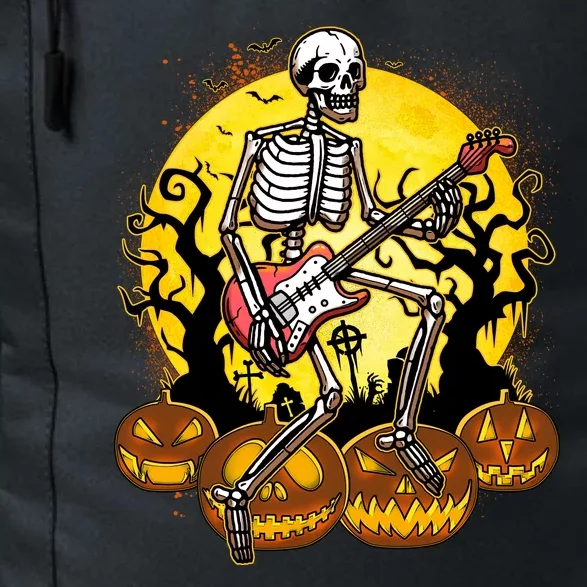 Funny Halloween Rocker Skeleton Rock With Electric Guitar Daily Commute Backpack