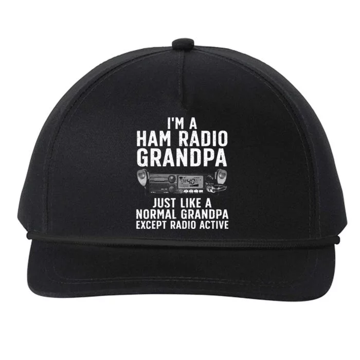 Funny Ham Radio Art For Grandpa Ham Operator Amateur Radio Snapback Five-Panel Rope Hat