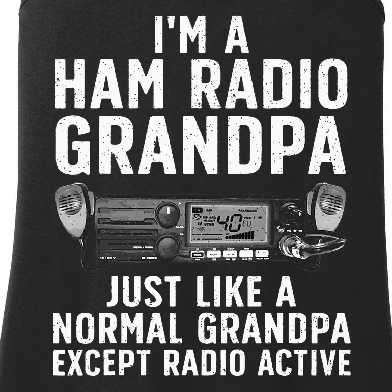 Funny Ham Radio Art For Grandpa Ham Operator Amateur Radio Ladies Essential Tank