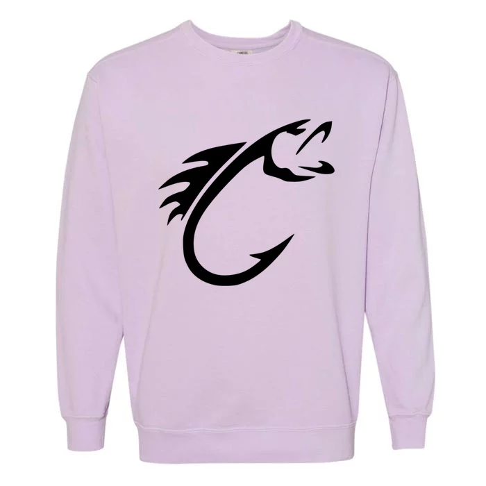 Fish Hook Reel Life Fishing Gift Cool Gift Garment-Dyed Sweatshirt