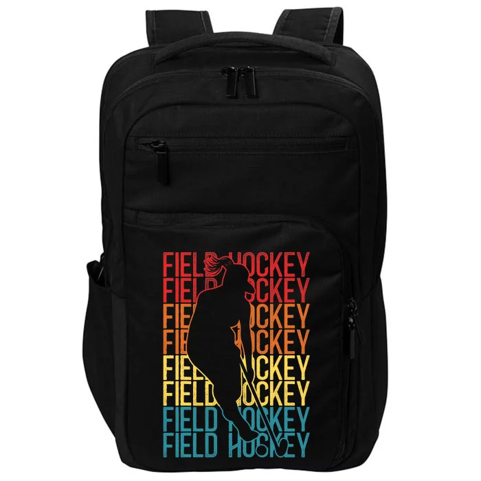 Field Hockey Retro Vintage Field Hockey Impact Tech Backpack