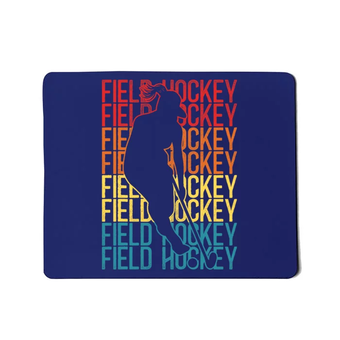 Field Hockey Retro Vintage Field Hockey Mousepad