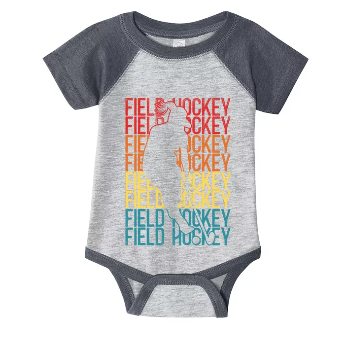 Field Hockey Retro Vintage Field Hockey Infant Baby Jersey Bodysuit