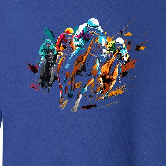 Funny Horse Racing Jockey Racer Derby Rider Race Track Toddler Sweatshirt