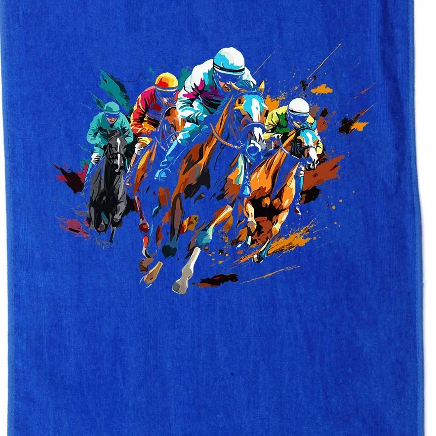 Funny Horse Racing Jockey Racer Derby Rider Race Track Platinum Collection Golf Towel