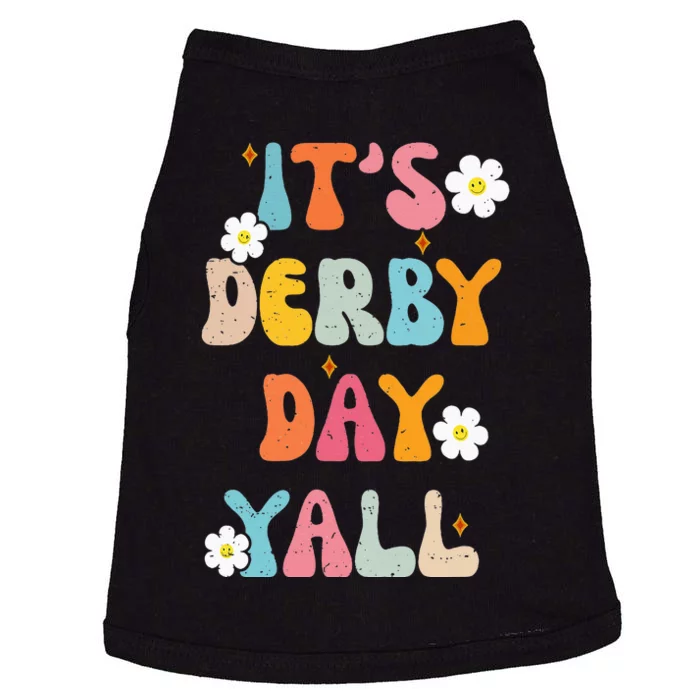 Funny Horse Racing Groovy ItS Derby Day Yall Ky Derby Horse Doggie Tank