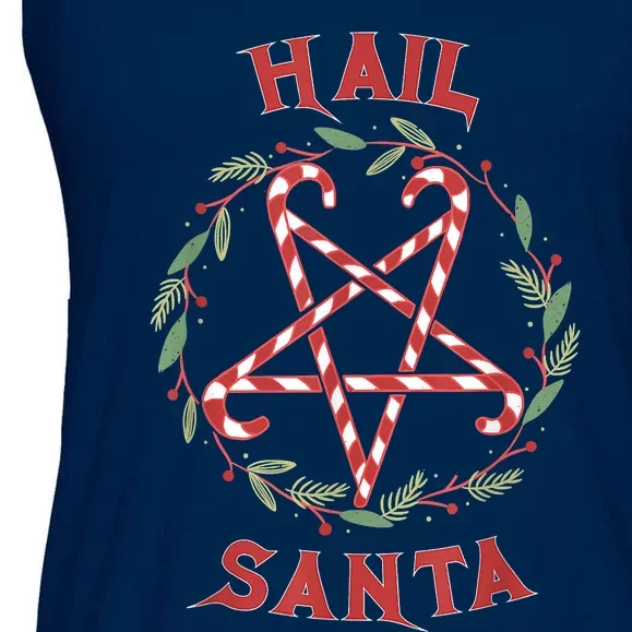 Funny Hail Santa Christmas Shirt Krampus Clothing Xmas Hail Santa Ladies Essential Flowy Tank