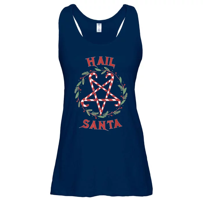 Funny Hail Santa Christmas Shirt Krampus Clothing Xmas Hail Santa Ladies Essential Flowy Tank