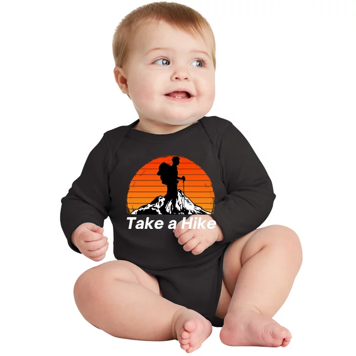 Funny Hiking, Social Distancing, Spend Time Hiking, Nature, Hike, Camping, Outsi Baby Long Sleeve Bodysuit