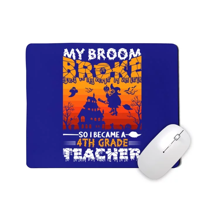 Funny Halloween School Teacher Costume 4Th Grade Teacher Great Gift Mousepad