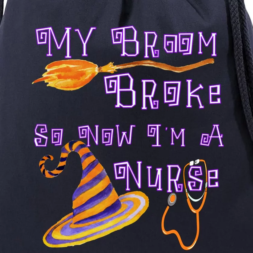 Funny Halloween Scrub Top For Nurses Gift Drawstring Bag