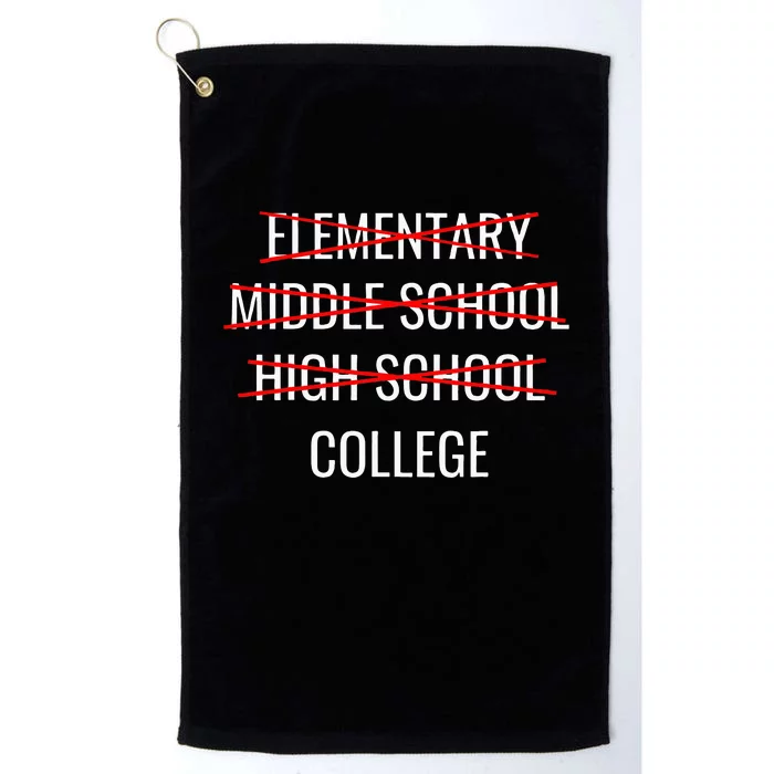 Funny High School Graduation College Bound Student Graduate Platinum Collection Golf Towel