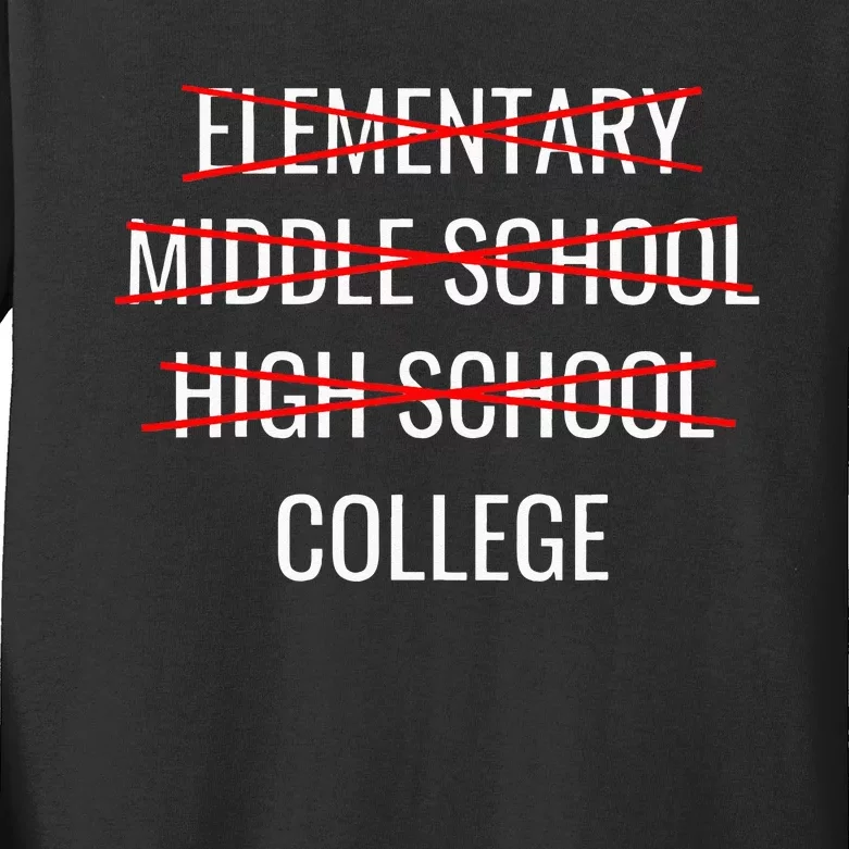 Funny High School Graduation College Bound Student Graduate Kids Long Sleeve Shirt