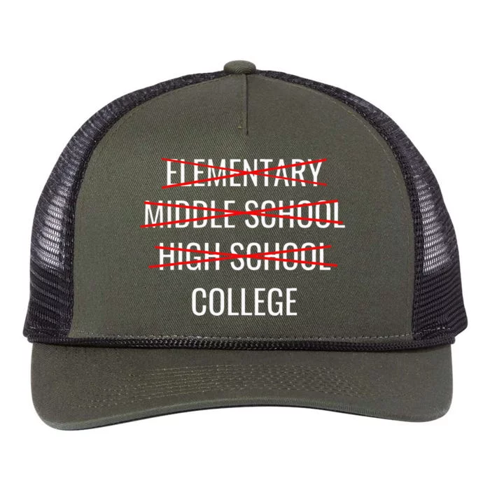 Funny High School Graduation College Bound Student Graduate Retro Rope Trucker Hat Cap