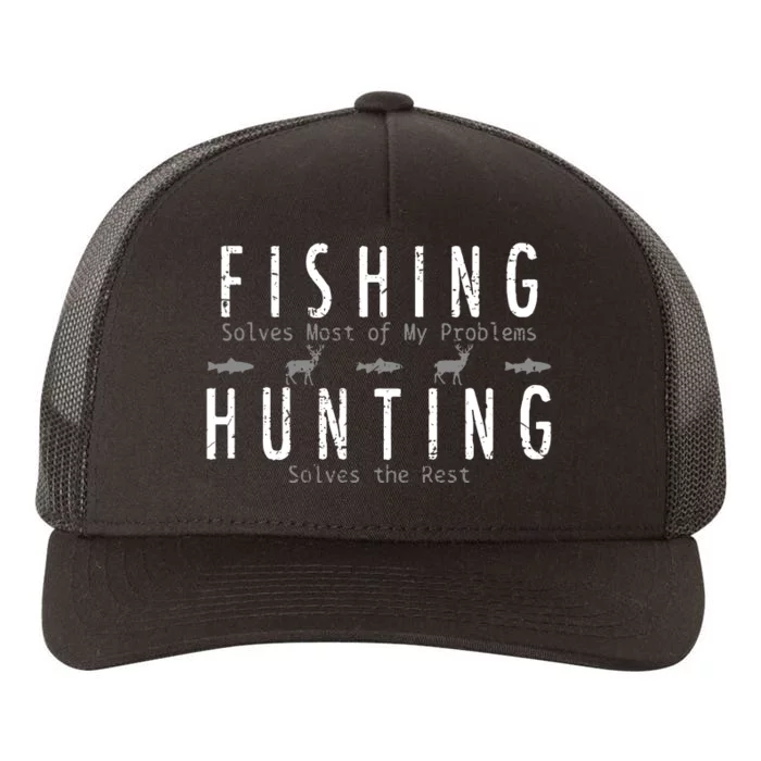 Fishing & Hunting Solve My Problems Funny Gift Yupoong Adult 5-Panel Trucker Hat