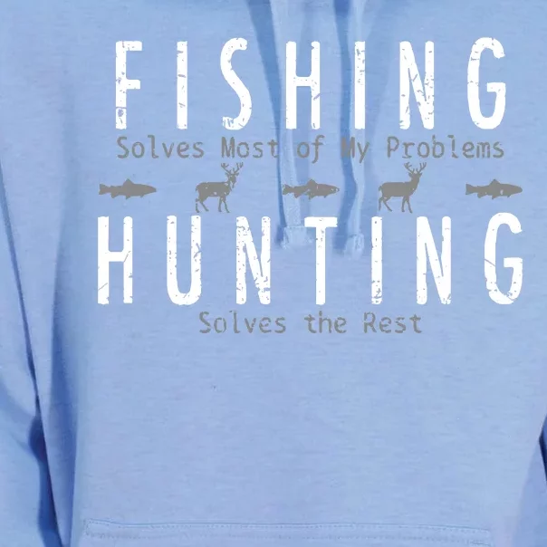 Fishing & Hunting Solve My Problems Funny Gift Unisex Surf Hoodie