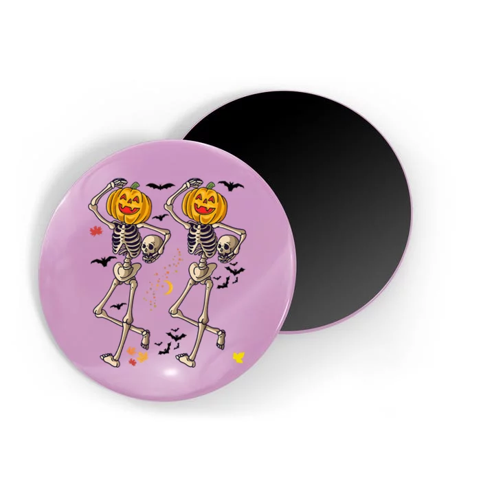 Fun Halloween Skeleton Pumpkin Magnet