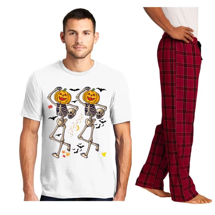 Fun Halloween Skeleton Pumpkin Pajama Set