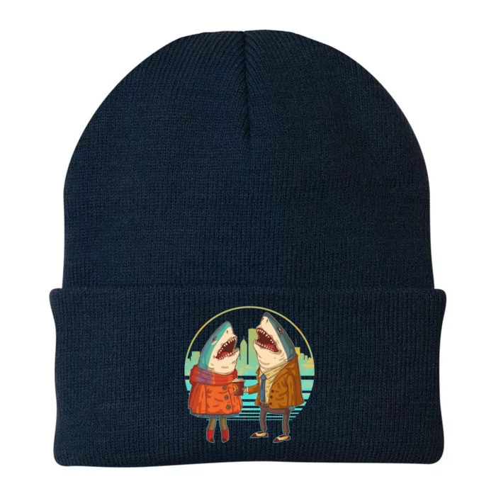 Funny Hipster Shark Couple Knit Cap Winter Beanie