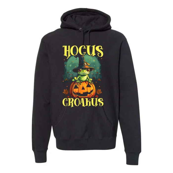 Frog Halloween Scary Toad Trick Or Treat Spooky Amphibian Premium Hoodie