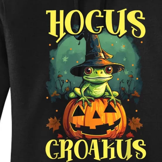 Frog Halloween Scary Toad Trick Or Treat Spooky Amphibian Women's Pullover Hoodie