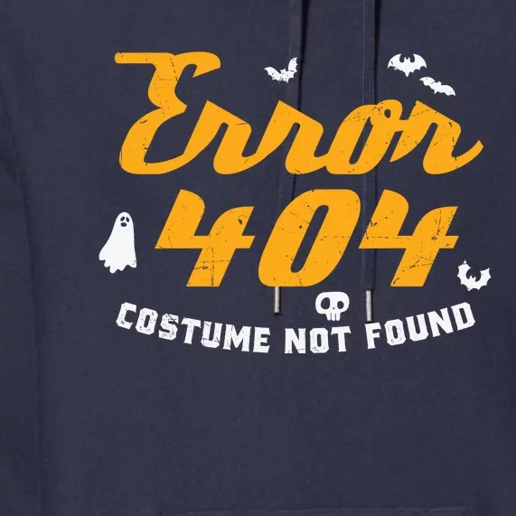 Funny Halloween Shirts, Error 404 Costume Not Found Premium Hoodie